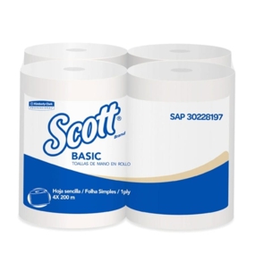 PAPEL TOALLA BASIC SCOTT 4X200 MTS